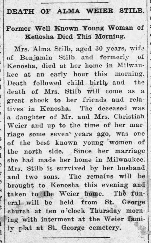 Clipping from Kenosha News